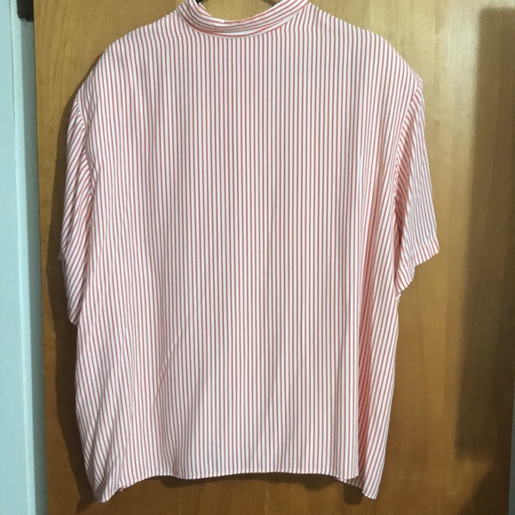 Orange White Stripe Blouse - Picture 5 of 5